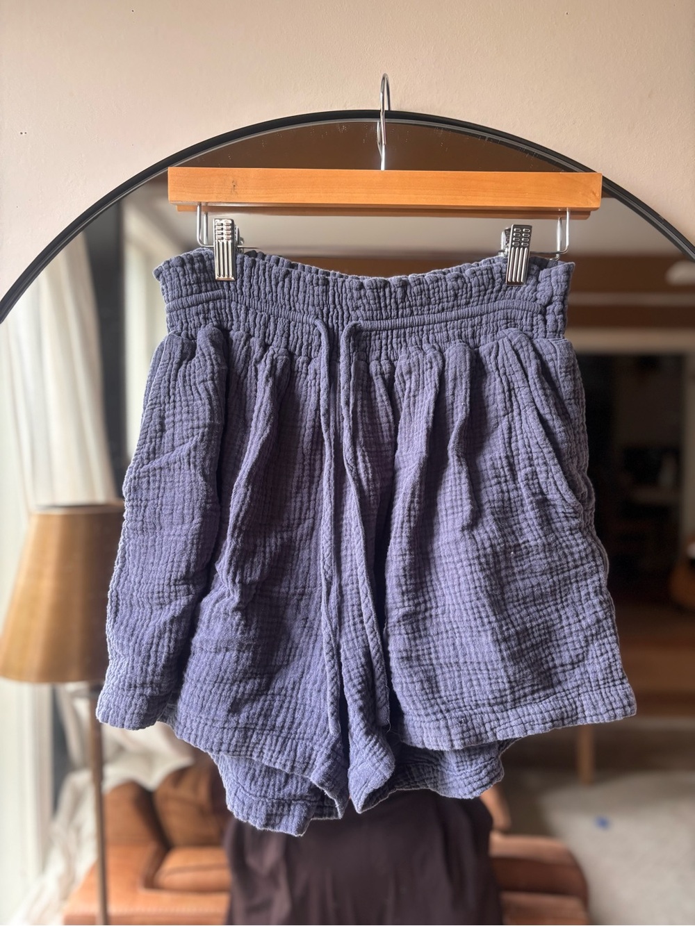 JOIE | cotton gauze paper bag style shorts | size xl